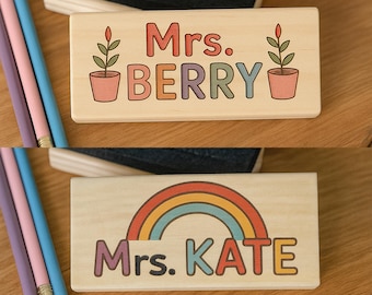 Personalized Whiteboard Eraser, Chalkboard Eraser, Teacher Gift, Teacher Appreciation Gift, New Teacher Gift From Student, Teachers Eraser