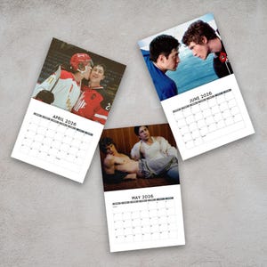 Beheizter Rivalry 2026 Wandkalender, Hockey Romantisch, LGBTQ, Hollander Rozanov Fan Merch, Hudson Williams, Connor Storrie Geschenk Monatsplaner Bild 3