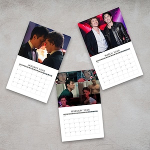 Beheizter Rivalry 2026 Wandkalender, Hockey Romantisch, LGBTQ, Hollander Rozanov Fan Merch, Hudson Williams, Connor Storrie Geschenk Monatsplaner Bild 2