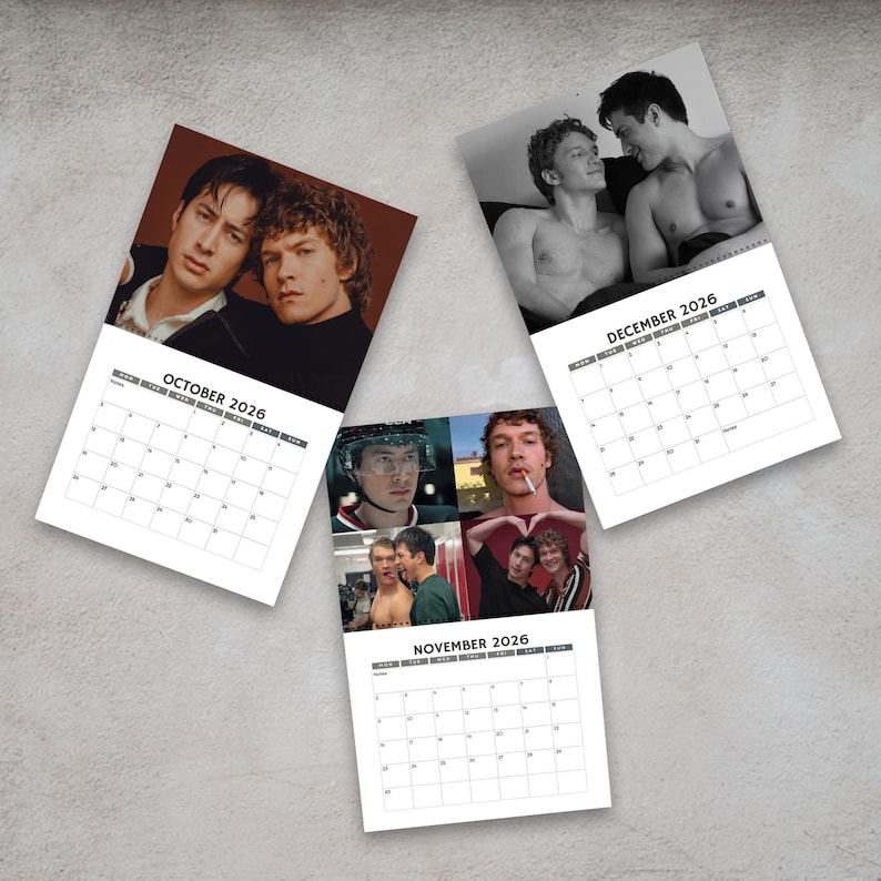 Beheizter Rivalry 2026 Wandkalender, Hockey Romantisch, LGBTQ, Hollander Rozanov Fan Merch, Hudson Williams, Connor Storrie Geschenk Monatsplaner Bild 5