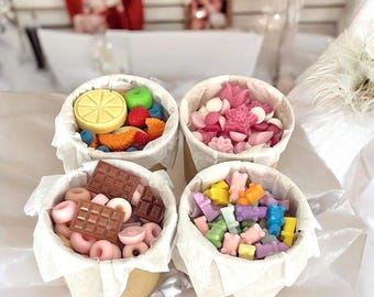 Cera di soia fondente con elevata concentrazione di fragranza | cioccolatini di cera di soia | compresse brucia essenze | varie fragranze