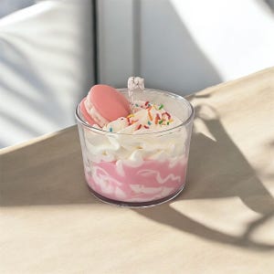 Soy Wax Dessert Candle | Black Orchid & Balkan Lily | Dessert Candle | Realistic Dessert Candle | Handmade Scented Candle