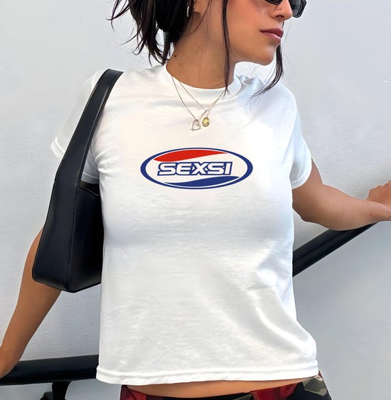 Funny Sexsi Baby Tee, Y2K Women's Fitted Tee, Cute Girly Funny Meme Tee, Trendy Crop Top, Gift for Her, Custom Y2K Fashion, GF Gift