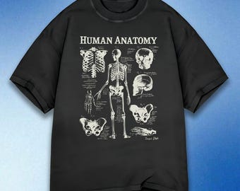 Human Anatomy T Shirt, Medical Student Gift, Skeletal System Tee, Vintage Anatomy Art, Science T-Shirt, Biology Student Gift, Comfort Colors