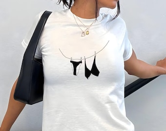 Funny Womens Beach Crop Top Baby Tee, Y2K Women's Fitted Tee, Cute Girly Funny Meme Tee, Trendy Crop Top, Gift for Her, Y2K Fashion, GF Gift