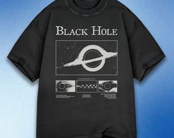 Black Hole Design T-Shirt, Science Enthusiast Tee, Space and Astronomy Fan Shirt, Geeky Graphic Tee, Sci-Fi Lovers Gift, Comfort Colors