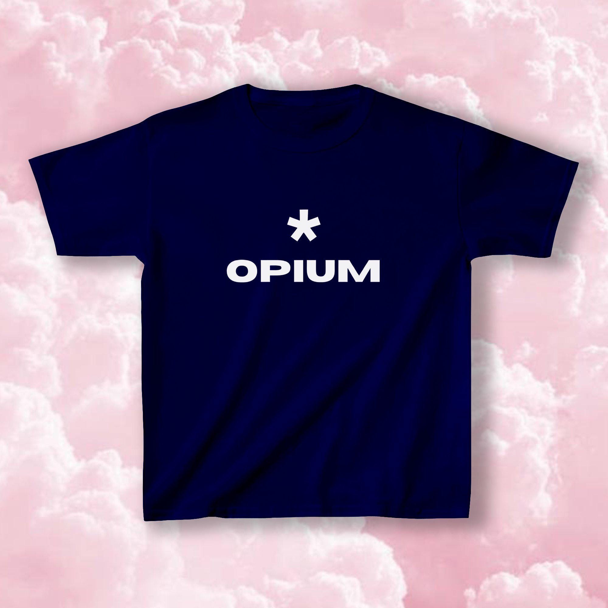 Opium Baby Tee, Y2K Women's Fitted Tee, Retro 90s Top, Trendy Y2K