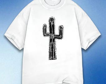 Skeleton Cactus T-Shirt, Desert Skull Tee, Spooky Plant Shirt, Unique Skeleton Tee, Streetwear Style Funny Shirt, Comfort Colors