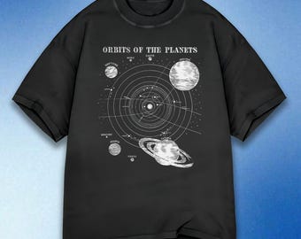 Orbits of the Planets T-Shirts, Solar System Tees, Science T Shirts, Space T Shirts, Astronomy Gift, Planet Shirt, Galaxy Tee Comfort Colors