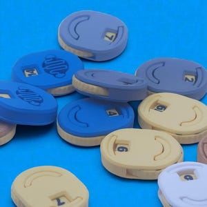 1-20 Tracker - Single Dial Dual-Sided Gaming Counter (Set of Random 5 Colors)