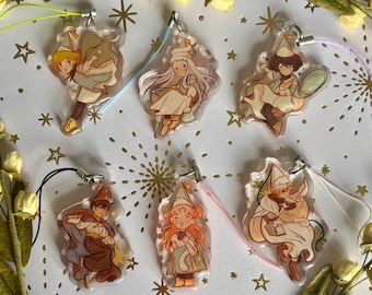 Witch Hat Atelier Phone charms - Coco, Agott, Richeh, Tetia, Olruggio, and Qifery