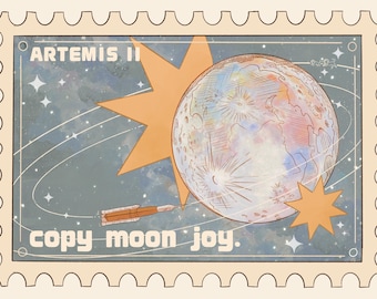 Copy Moon Joy - Artemis 2 Space Exploration Print