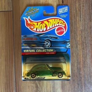 Vintage Hot Wheels, 1936 Cord Green, Virtual collection produced in 1999