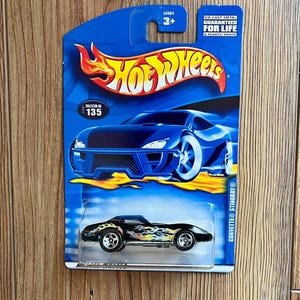 Corvette Stingray Vintage Hot Wheels, produced in 2000, Black with Flames