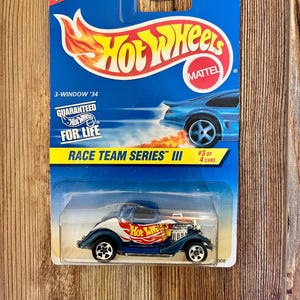 Vintage Hot Wheels, 3-Window ‘34, Race Team Series III #3 of 4 cars, produced in 1996