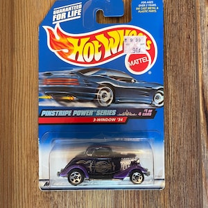 Vintage Hot Wheels, 3-Window ‘34, pinstripe power series #1 of 4 produced in 1998 with Vintage Kmart sticker