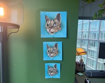 Custom Hand-Drawn Pet Portrait | Personalized Cat or Dog Print