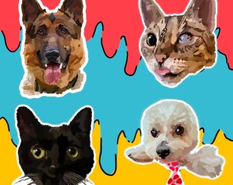 Handmade Custom PET STICKERS | Hand drawn and printed