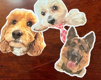 MOTHERS DAY Handmade Custom DOG stickers | Hand drawn and printed
