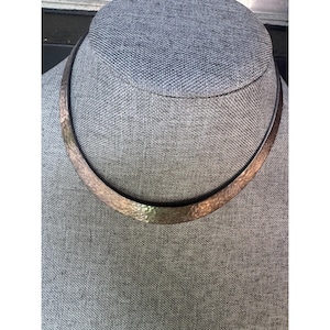 Handmade Mexican Sterling Silver Textured Collar Necklace