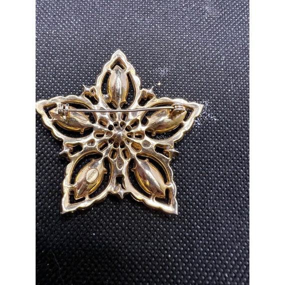 Large Vintage Joseph Wiesner NY Rhinestone Pin Br… - image 4