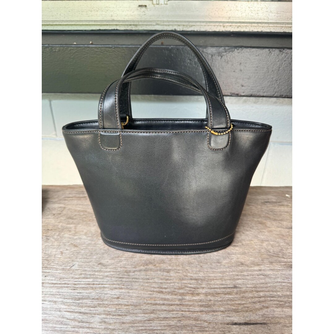 バッグ New Vintage Coach Cabin Bag Small Black Vintage Mini Coach 9301 in Black Small - Etsy
