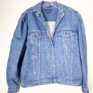 Vintage 1980S 1990S Denim Calvin Klein Jean Jacket Size MedIum