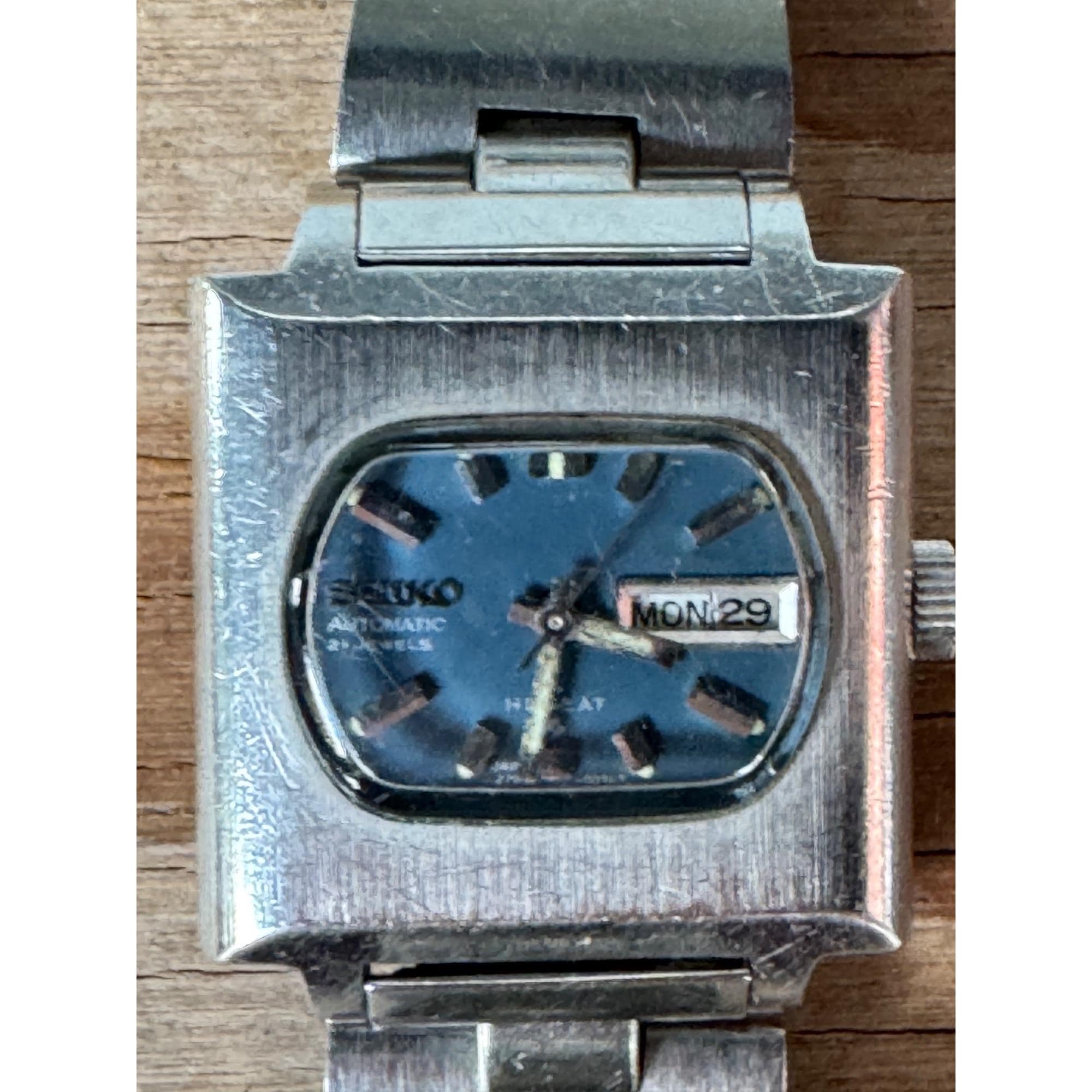 Vintage Seiko Ladies Watch Blue Dial Stainless Kreisler 10K GE Band Working Seiko Blue Ladies - Etsy main image 3
