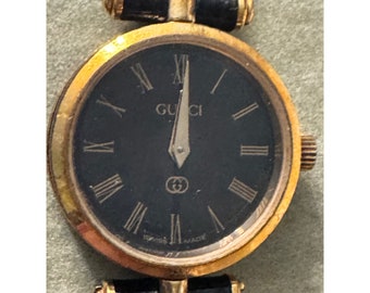 Vintage Gucci  4500mm Black Gold Watch for parts