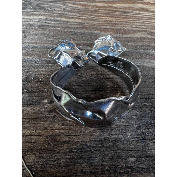 Sterling Silver Vintage Bone Cuff - Etsy