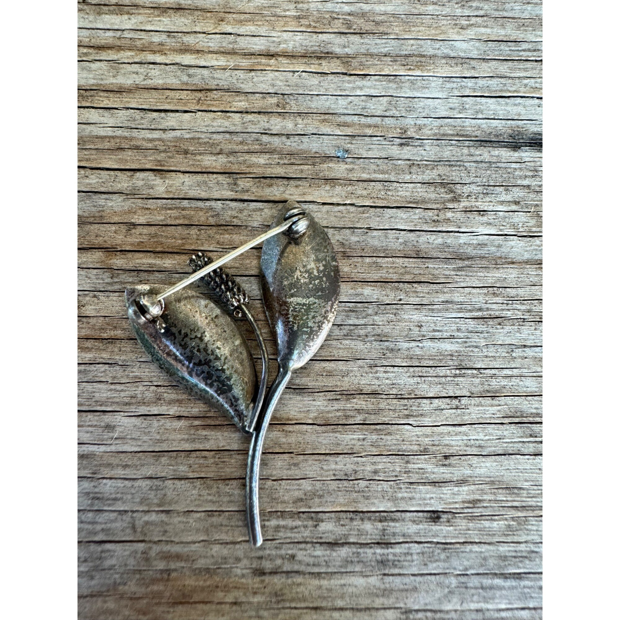 A & K Aare Krogh Denmark Sterling Silver Double Calla Lily  display picture 3