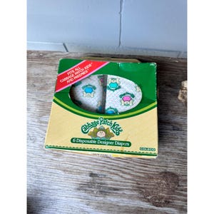Cabbage Patch Kids Designer Diapers by Coleco Original Box 3 Vintage 1984  Doll Diapers Fits Preemies & Kids