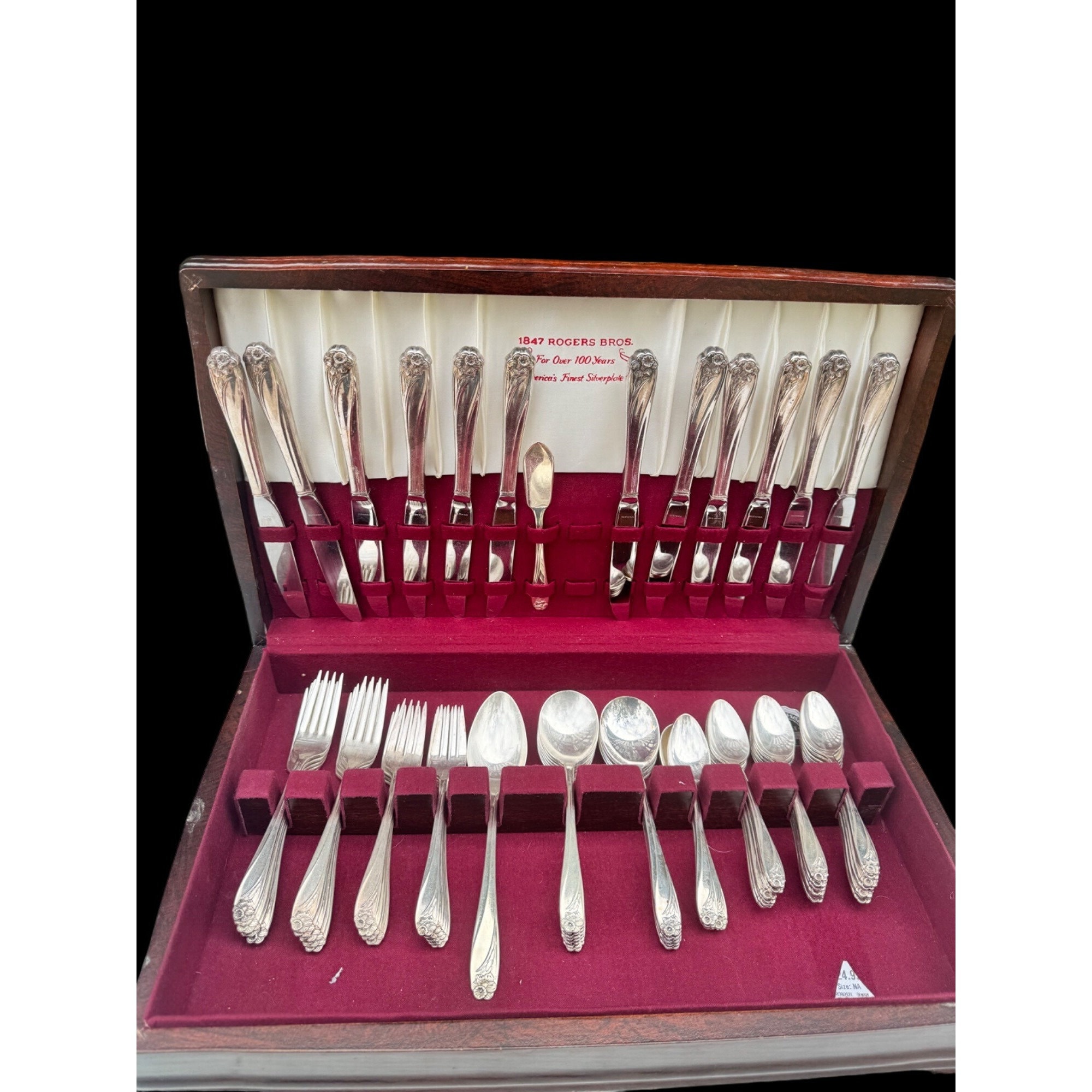 Vintage 1847 Rogers Bros Daffodil Silverware Flatware 72 Pieces - Etsy