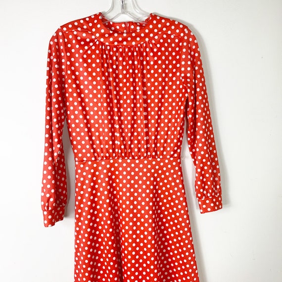 red and white polka dot dress 1970s Handmade. Gem — free download