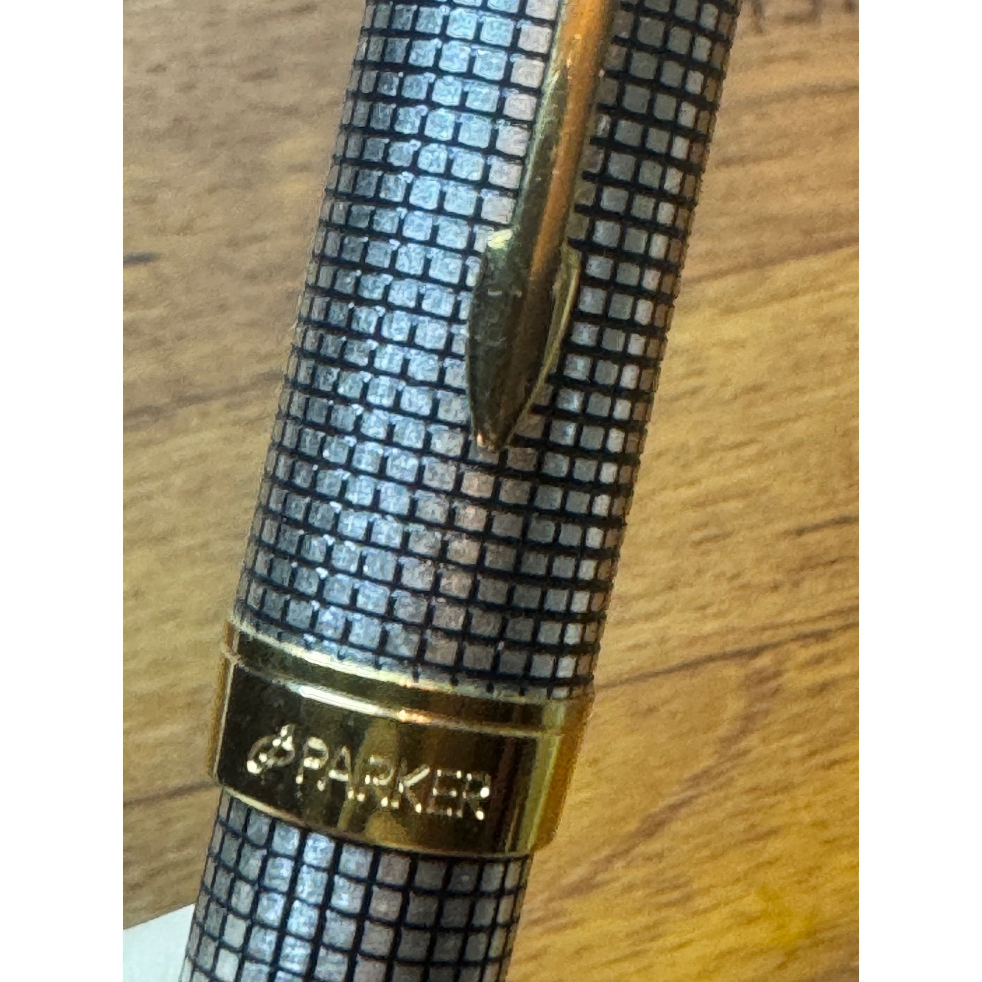 Stylo Plume Parker Premier Argent Massif 925 - Plume Or 18K Ciselée - Occasion De Collection