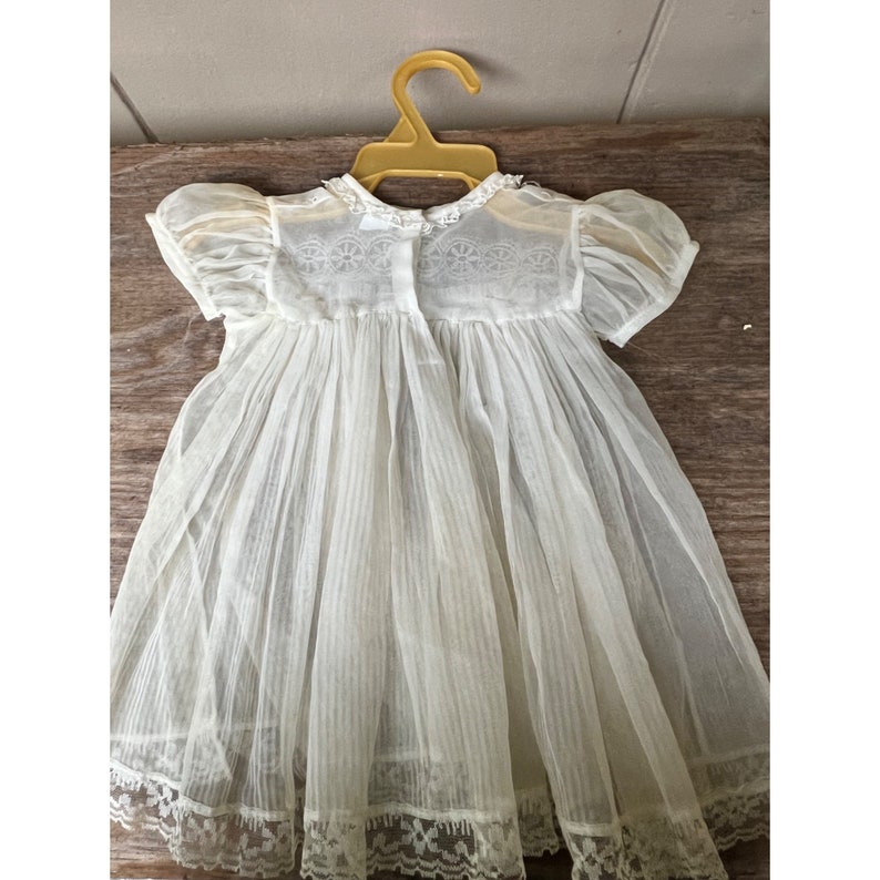 Vintage 1950s 60s Carol Joy Creation Baby Girls' Sheer White Dress 6 9 Months Cutter Piece Etsy
