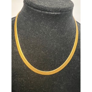 Vintage Givenchy Herringbone Chain Necklace with Logo Clasp 1980s