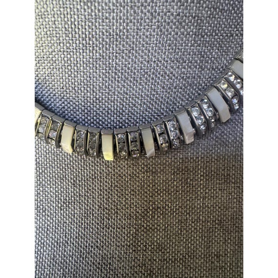 Vintage 1940s DOSO Mother of Pearl & Rhinestone D… - image 4