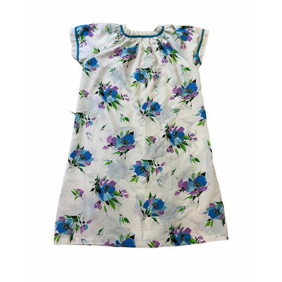 1980s lightweight Floral Duster Housecoat Robe sn… - image 2