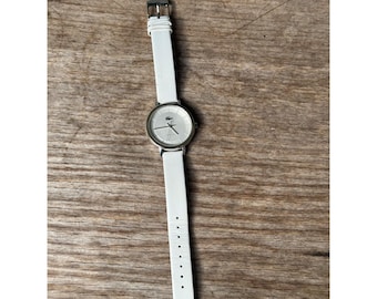 Lacoste Watch LC.33.1.14.2349 Silver Dial White Leather Strap Women Unisex