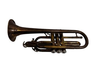 Vintage Pan American Cornet Trumpet 1950s Brass W/ Case Mouthpiece