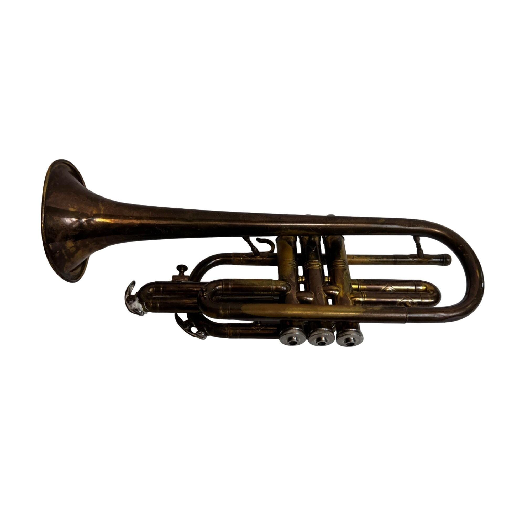 Vintage Pan American Cornet Trumpet 1950s Brass W/ Case Mouthpiece