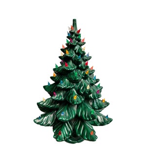 Huge Vintage Stunning Mid Century Ceramic Christmas Tree with Base