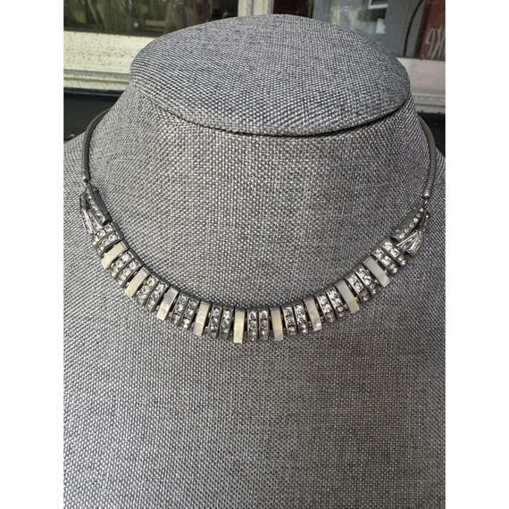 Vintage 1940s DOSO Mother of Pearl & Rhinestone D… - image 7