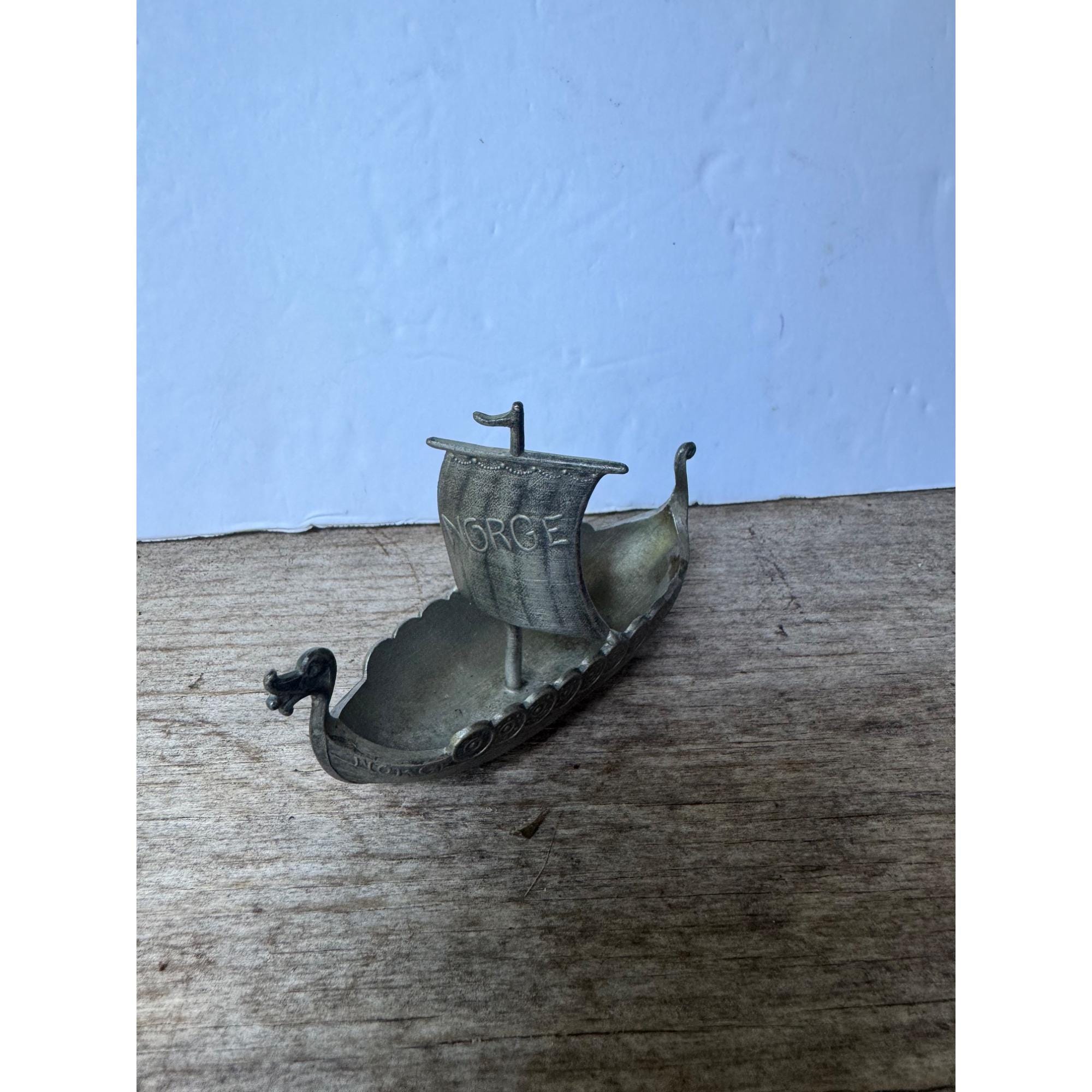 ピューター　塩　ソルト　バイキングシップ　handcast tpb tinn Handstopt TPB Tinn Pewter: Norge Viking Ship Salt Cellar | eBay