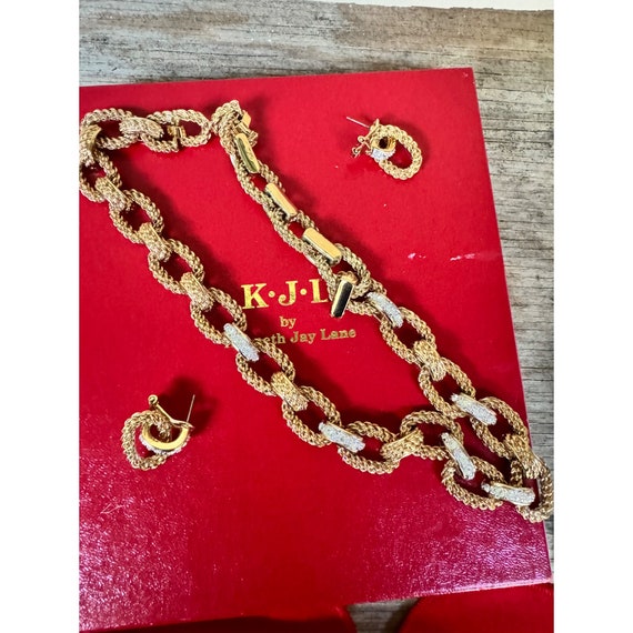 KJL Kenneth Jay Lane Crystal Rope Link Necklace M… - image 5