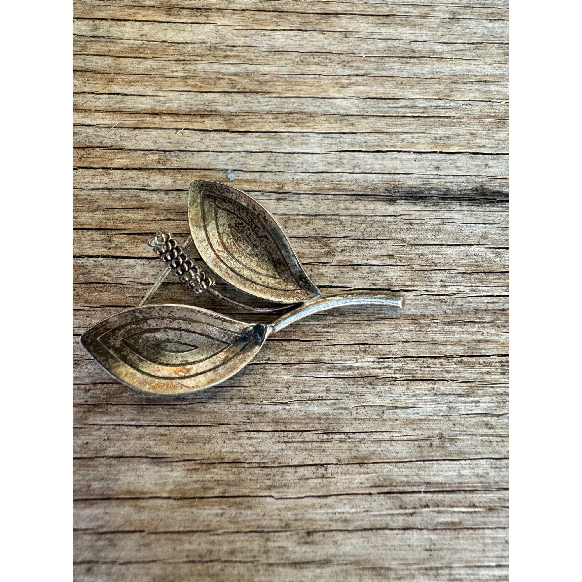 A & K Aare Krogh Denmark Sterling Silver Double Calla Lily  display picture 2