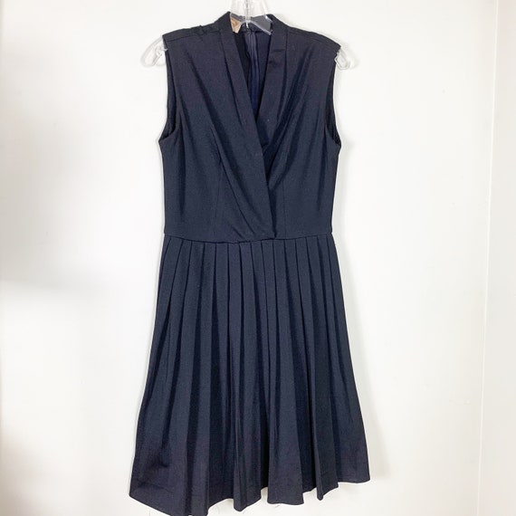Vintage Leslie Fay Black 1960s Dress.