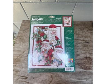 Janlynn Three Faces of Santa Counted Cross Stitch Kit 125-261 Christmas NOS