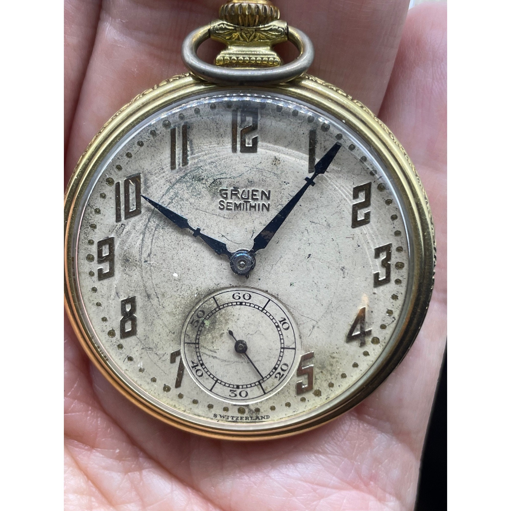 Gruen semithin pocket watch cheap